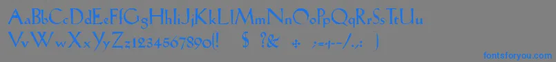 LilithHeavy Font – Blue Fonts on Gray Background