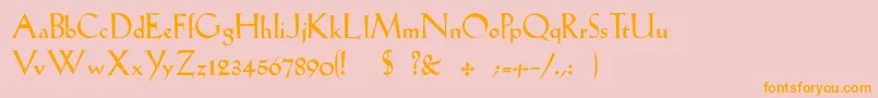 LilithHeavy Font – Orange Fonts on Pink Background