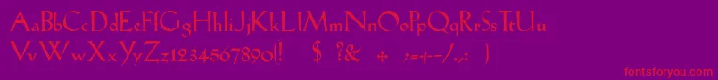 LilithHeavy Font – Red Fonts on Purple Background