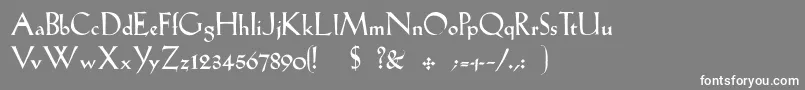 LilithHeavy-Schriftart – Weiße Schriften auf grauem Hintergrund