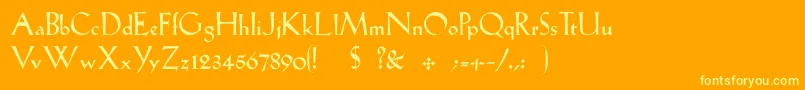 LilithHeavy Font – Yellow Fonts on Orange Background