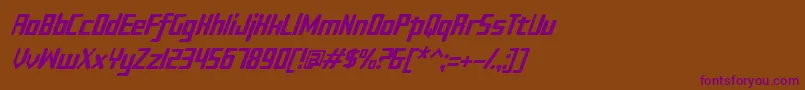 Sujetaitalic Font – Purple Fonts on Brown Background