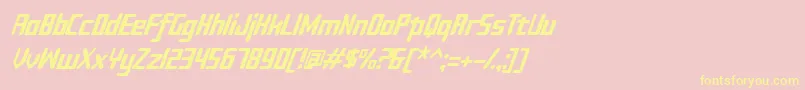 Sujetaitalic Font – Yellow Fonts on Pink Background