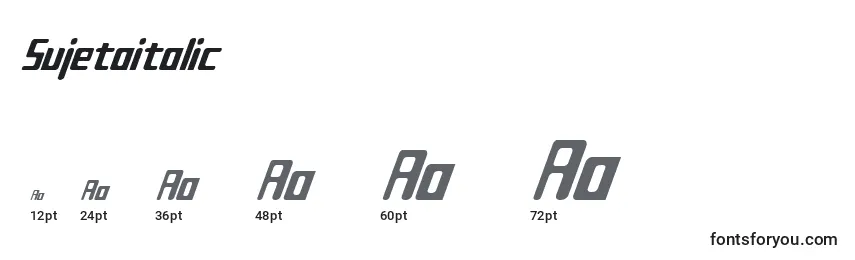 Sujetaitalic Font Sizes