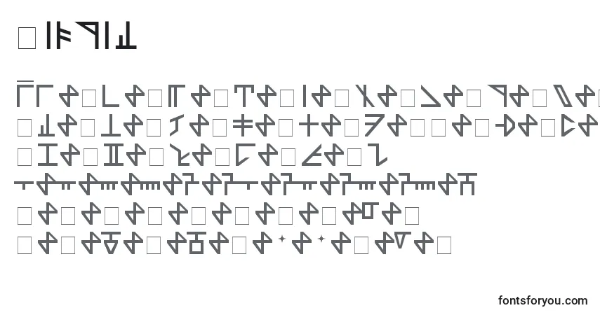 Шрифт Dethek – алфавит, цифры, специальные символы