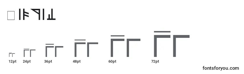 Dethek Font Sizes