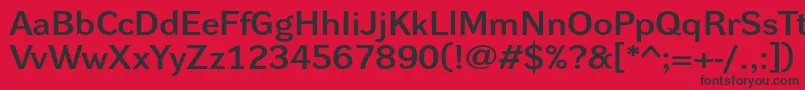 フォントDynagroteskdxe – 赤い背景に黒い文字