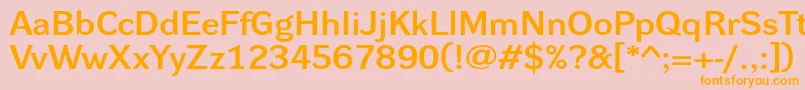 Dynagroteskdxe Font – Orange Fonts on Pink Background