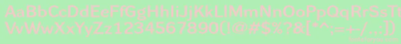 Dynagroteskdxe Font – Pink Fonts on Green Background