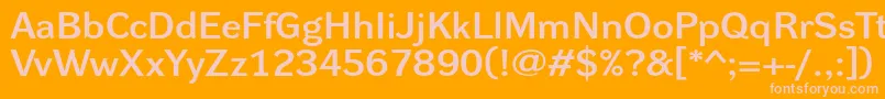 Dynagroteskdxe Font – Pink Fonts on Orange Background