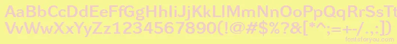 Dynagroteskdxe Font – Pink Fonts on Yellow Background