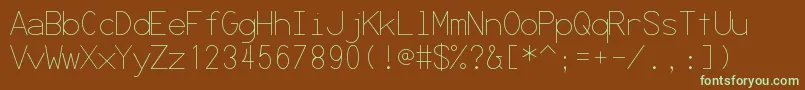 Secrcode Font – Green Fonts on Brown Background