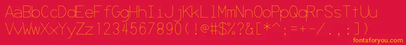 Secrcode Font – Orange Fonts on Red Background