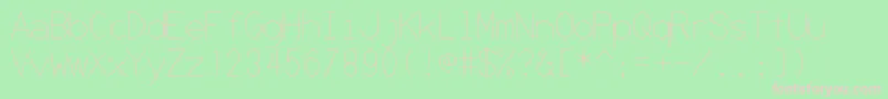 Secrcode Font – Pink Fonts on Green Background