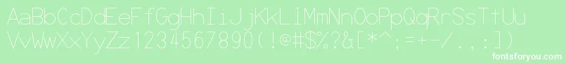 フォントSecrcode – 緑の背景に白い文字