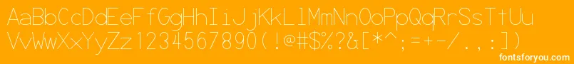 Secrcode-fontti – valkoiset fontit oranssilla taustalla