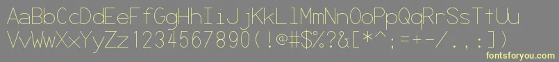 Secrcode Font – Yellow Fonts on Gray Background