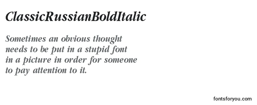 ClassicRussianBoldItalic Font