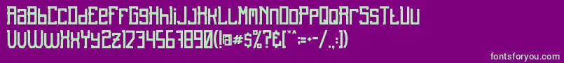 UnrealRough Font – Green Fonts on Purple Background