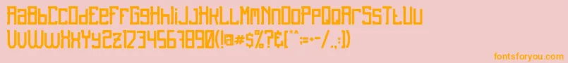 UnrealRough Font – Orange Fonts on Pink Background
