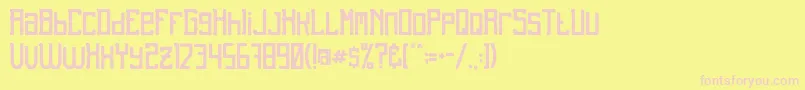 UnrealRough Font – Pink Fonts on Yellow Background