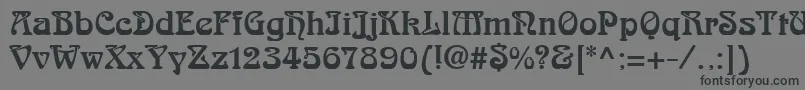 フォントArnoldBocklinc – 黒い文字の灰色の背景