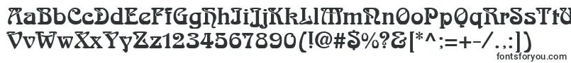 Czcionka ArnoldBocklinc – kroje pisma w dużych rozmiarach