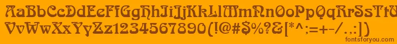 Шрифт ArnoldBocklinc – коричневые шрифты на оранжевом фоне