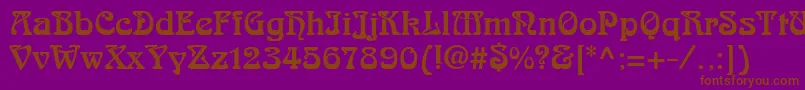 ArnoldBocklinc Font – Brown Fonts on Purple Background