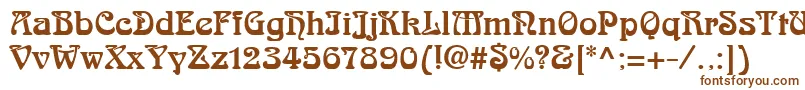 Шрифт ArnoldBocklinc – коричневые шрифты на белом фоне