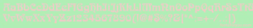 ArnoldBocklinc Font – Pink Fonts on Green Background