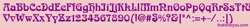 ArnoldBocklinc Font – Purple Fonts on Pink Background