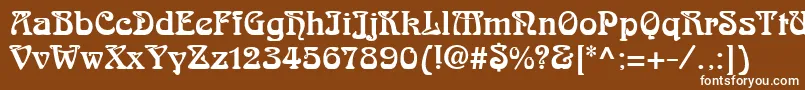 ArnoldBocklinc Font – White Fonts on Brown Background