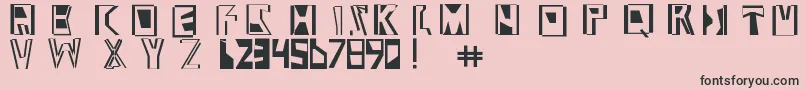 Abstractabomination Font – Black Fonts on Pink Background