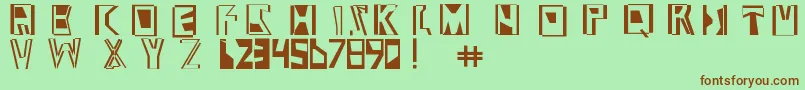 More about Abstractabomination Font Abstractabomination Font – Brown Fonts on Green Background