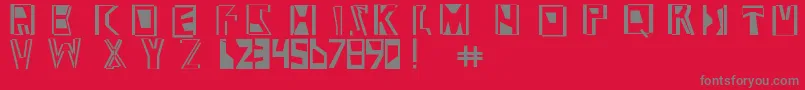 Abstractabomination Font – Gray Fonts on Red Background