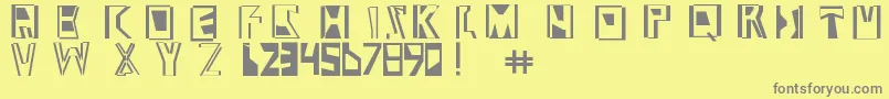 More about Abstractabomination Font Abstractabomination Font – Gray Fonts on Yellow Background