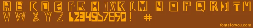 More about Abstractabomination Font Abstractabomination Font – Orange Fonts on Brown Background