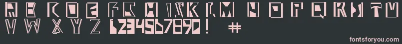 Abstractabomination Font – Pink Fonts on Black Background