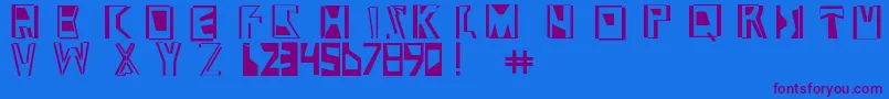 Abstractabomination Font – Purple Fonts on Blue Background