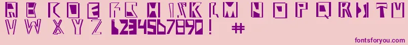 Weitere Informationen zur Abstractabomination-Schriftart Abstractabomination-Schriftart – Violette Schriften auf rosa Hintergrund