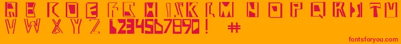 Abstractabomination Font – Red Fonts on Orange Background