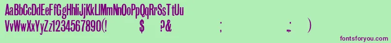 Freake Font – Purple Fonts on Green Background