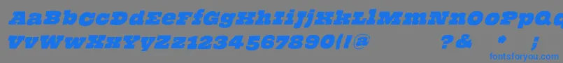 ThehammerslabserifOblique Font – Blue Fonts on Gray Background