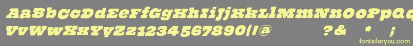 ThehammerslabserifOblique Font – Yellow Fonts on Gray Background