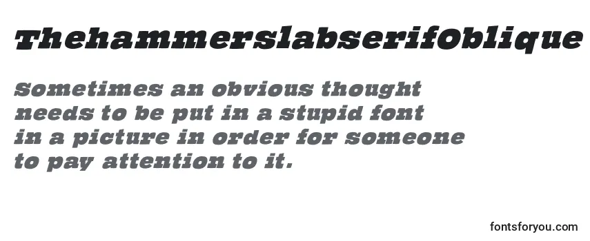 ThehammerslabserifOblique Font