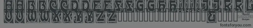 フォントCarmc – 黒い文字の灰色の背景