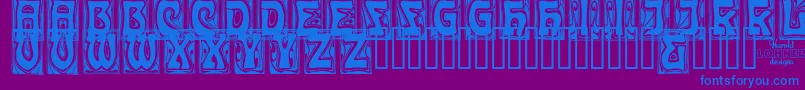 Carmc Font – Blue Fonts on Purple Background