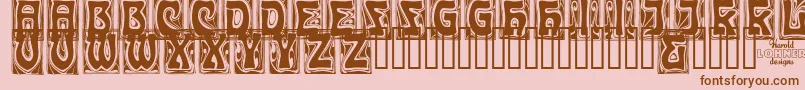 Carmc Font – Brown Fonts on Pink Background