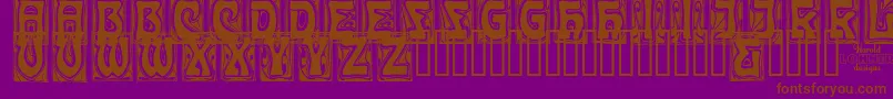 Carmc Font – Brown Fonts on Purple Background